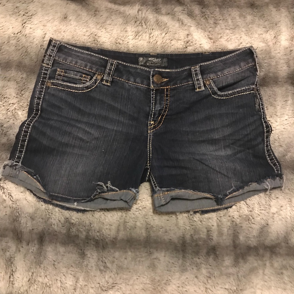 Silver Jean Shorts! NEVER WORN